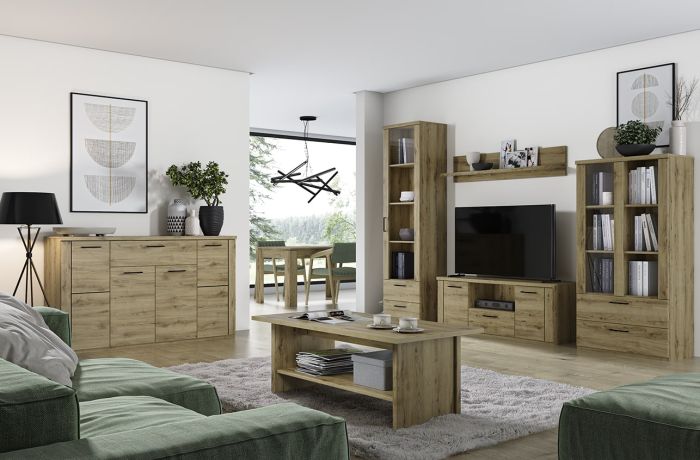 Шкаф с витриной Дорсет (Doorset) 1V2S3N
