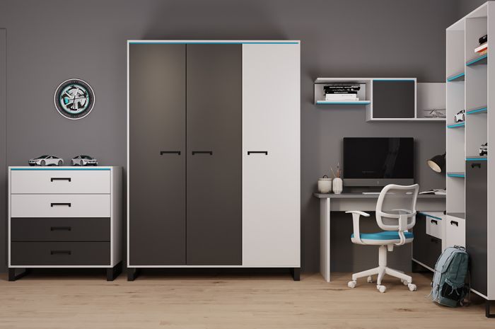 Шкаф Carbon White (Карбон Вайт) Ш3